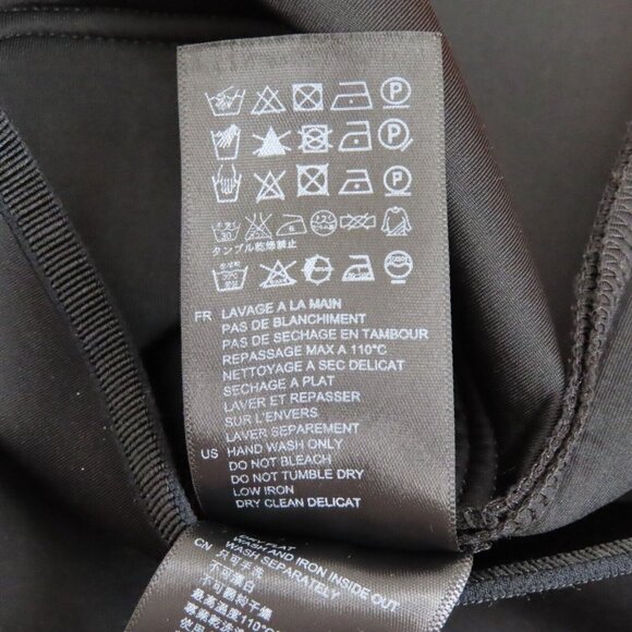 Sandro Paris Womens 3 Juliena Black Neoprene Scuba Fabric Snap Skirt Pockets - Picture 7 of 9